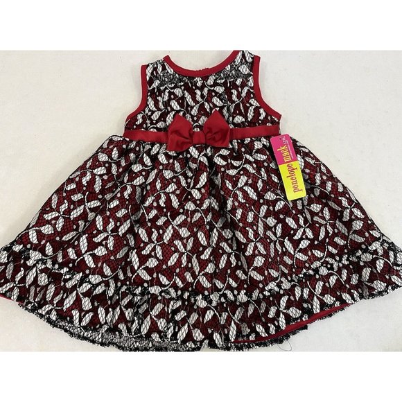 Penelope Mack Dress Red Black Overlay New Tags 12 Month - Picture 12 of 14